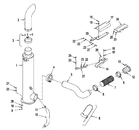 87350634 - Глушитель ДВС T9040/St.385,435,485