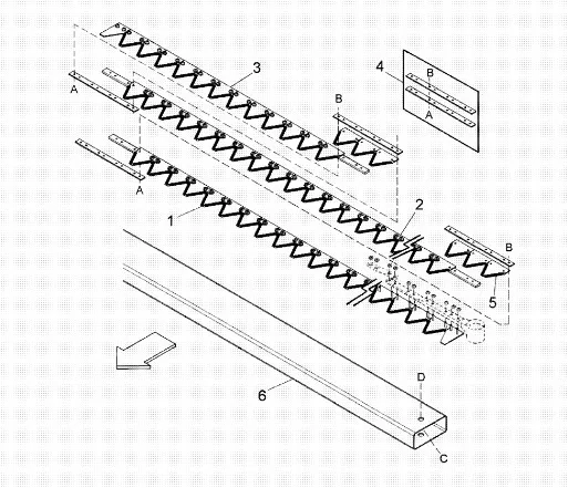 87458225 - секция подрезающих ножей
